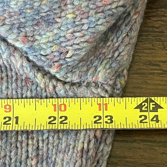 You Must Create Variegated Purple Ingrid Confetti Wool Blend Sweater Size Large - Picture 9 of 10